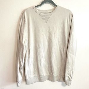 Taylor Stitch Crewneck Sweatshirt Cream Men's Size 40